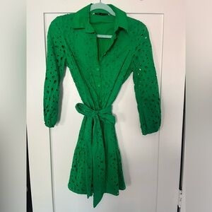 Green 3/4 Sleeve Zara Dress